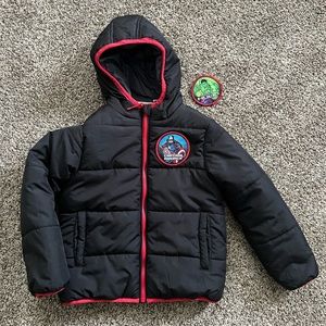 Avengers coat with Velcro patches